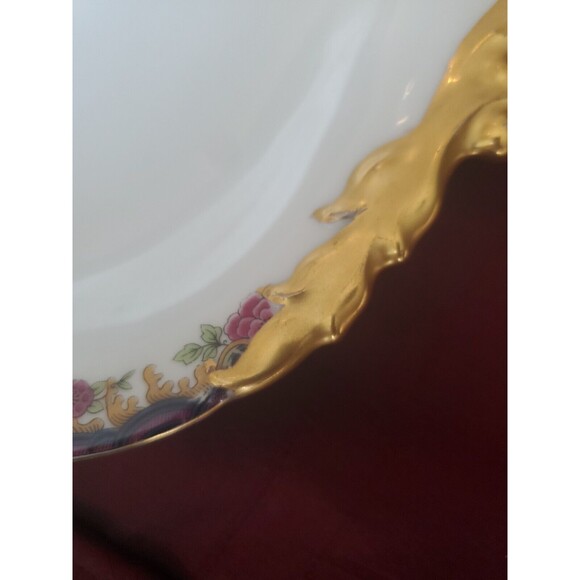 1920s Jean Pouyat Limoges China Large Serving Platter Floral Vintage Antique - Picture 5 of 7